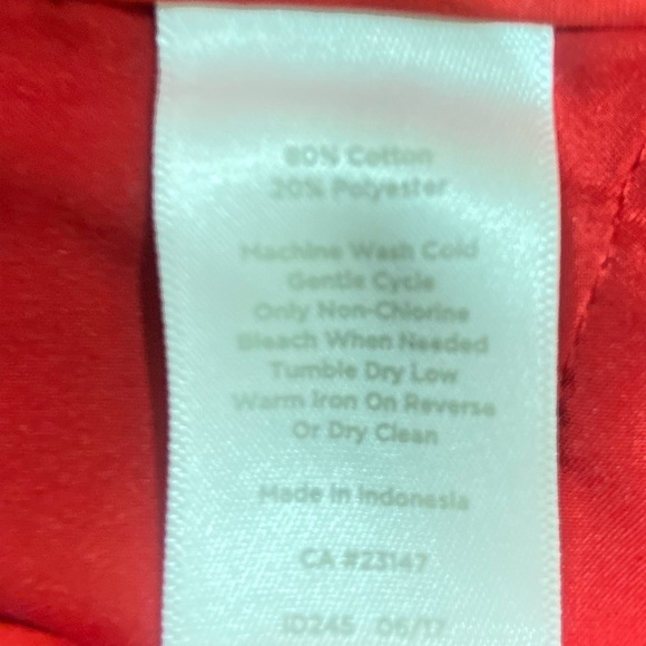 RSVP by Talbots red velveteen mid rise pants ruffle cuff detail pockets size 8p - Picture 6 of 7